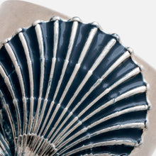 Load image into Gallery viewer, Painted shell napkin rings, blue, set of two