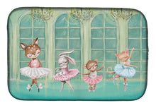 Load image into Gallery viewer, Animal Ballerinas Dancing Dish Drying Mat – Absorbent, Artistic Kitchen Essentials