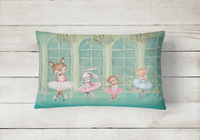 Load image into Gallery viewer, Animal Ballerinas Dancing Canvas Fabric Decorative Pillow