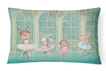 Load image into Gallery viewer, Animal Ballerinas Dancing Canvas Fabric Decorative Pillow