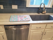 Load image into Gallery viewer, Dance with your heart and your feet will follow Dish Drying Mat – Absorbent, Artistic Kitchen Essentials