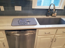 Load image into Gallery viewer, Dance is music made visible Dish Drying Mat – Absorbent, Artistic Kitchen Essentials