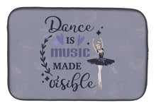 Load image into Gallery viewer, Dance is music made visible Dish Drying Mat – Absorbent, Artistic Kitchen Essentials