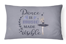 Load image into Gallery viewer, Dance is music made visible Canvas Fabric Decorative Pillow