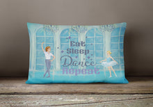 Load image into Gallery viewer, Eat Sleep Dance Repeat Canvas Fabric Decorative Pillow