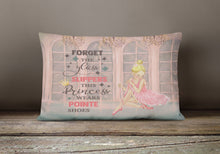 Load image into Gallery viewer, This Princess Wears Pionte Shoes Dance Canvas Fabric Decorative Pillow