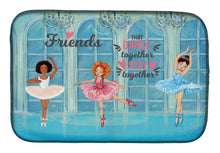 Load image into Gallery viewer, Friends that Dance together stay together Dish Drying Mat – Absorbent, Artistic Kitchen Essentials