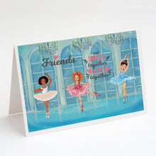 Load image into Gallery viewer, Friends that Dance together stay together Greeting Cards -  Blank Note Cards – 8-Pack of Artist-Designed Cards with Envelopes