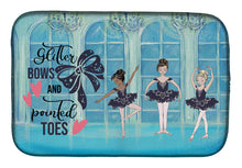 Load image into Gallery viewer, Glitter Bows and Pointed Toes Dance Dish Drying Mat – Absorbent, Artistic Kitchen Essentials