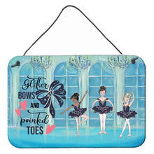 Load image into Gallery viewer, Glitter Bows and Pointed Toes Dance Wall or Door Hanging Prints
