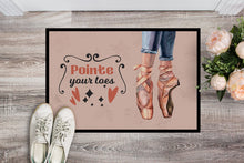 Load image into Gallery viewer, Pointe your Toes Dance Doormat - 18x27 Decorative Floor Mat – Indoor/Outdoor Rug with Artistic Flair