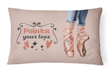 Load image into Gallery viewer, Pointe your Toes Dance Canvas Fabric Decorative Pillow