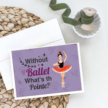 Load image into Gallery viewer, Without Ballet What's the Pointe Dance Greeting Cards -  Blank Note Cards – 8-Pack of Artist-Designed Cards with Envelopes