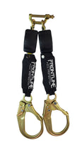Load image into Gallery viewer, Frontline RPA062R Aramid Fiber Web Twin Leg 6' SRL with Steel Rebar Hook Ends