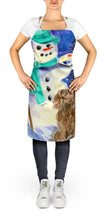 Load image into Gallery viewer, Artist Snowman with Boykin Spaniel Apron – Artist-Designed Kitchen, BBQ &amp; Craft Apron