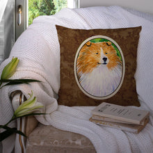 Load image into Gallery viewer, Collie Throw Pillow - 14x14 Decorative Pillow – Art for Your Home &amp; Patio
