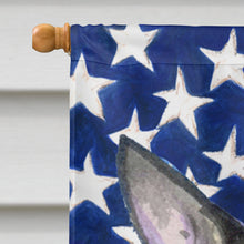 Load image into Gallery viewer, USA American Flag with Fox Terrier Flag Canvas House Size
