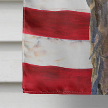 Load image into Gallery viewer, USA American Flag with Bergamasco Sheepdog Flag Canvas House Size