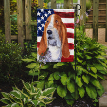 Load image into Gallery viewer, USA American Flag with Basset Hound Garden Flag – Decorative Outdoor Yard Flag