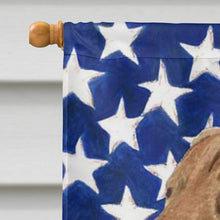 Load image into Gallery viewer, USA American Flag with Curly Coated Retriever Flag Canvas House Size