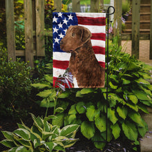 Load image into Gallery viewer, USA American Flag with Curly Coated Retriever Garden Flag – Decorative Outdoor Yard Flag