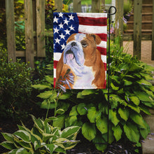Load image into Gallery viewer, USA American Flag with Bulldog English Garden Flag – Decorative Outdoor Yard Flag