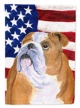 Load image into Gallery viewer, USA American Flag with Bulldog English Garden Flag – Decorative Outdoor Yard Flag