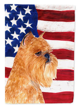 Load image into Gallery viewer, USA American Flag with Brussels Griffon Flag Canvas House Size