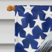Load image into Gallery viewer, USA American Flag with Bearded Collie Flag Canvas House Size