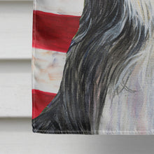 Load image into Gallery viewer, USA American Flag with Bearded Collie Flag Canvas House Size