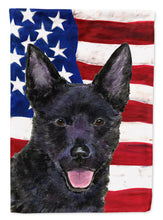 Load image into Gallery viewer, USA American Flag with Australian Kelpie Flag Canvas House Size