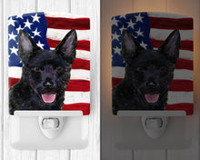 Load image into Gallery viewer, USA American Flag with Australian Kelpie Ceramic Night Light SS4025CNL