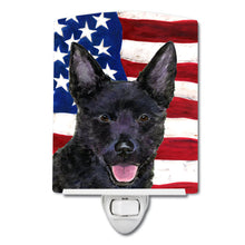 Load image into Gallery viewer, USA American Flag with Australian Kelpie Ceramic Night Light SS4025CNL