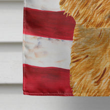 Load image into Gallery viewer, USA American Flag with Norwich Terrier Flag Canvas House Size