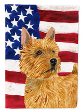 Load image into Gallery viewer, USA American Flag with Norwich Terrier Garden Flag – Decorative Outdoor Yard Flag