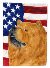 Load image into Gallery viewer, USA American Flag with Chow Chow Garden Flag – Decorative Outdoor Yard Flag