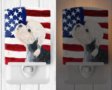 Load image into Gallery viewer, USA American Flag with Dandie Dinmont Terrier Ceramic Night Light SS4030CNL