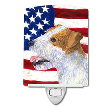Load image into Gallery viewer, USA American Flag with Jack Russell Terrier Ceramic Night Light SS4031CNL