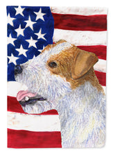 Load image into Gallery viewer, USA American Flag with Jack Russell Terrier Garden Flag – Decorative Outdoor Yard Flag