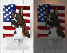 Load image into Gallery viewer, USA American Flag with Boxer Ceramic Night Light SS4035CNL