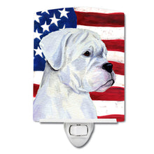 Load image into Gallery viewer, USA American Flag with Boxer Ceramic Night Light SS4036CNL