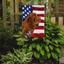 Load image into Gallery viewer, USA American Flag with Sussex Spaniel Garden Flag – Decorative Outdoor Yard Flag