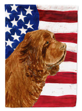 Load image into Gallery viewer, USA American Flag with Sussex Spaniel Garden Flag – Decorative Outdoor Yard Flag