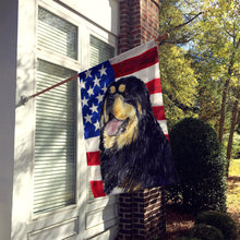 Load image into Gallery viewer, USA American Flag with Tibetan Mastiff Flag Canvas House Size