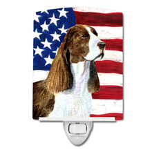 Load image into Gallery viewer, USA American Flag with Springer Spaniel Ceramic Night Light SS4040CNL