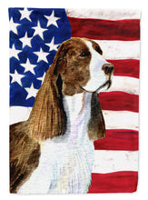 Load image into Gallery viewer, USA American Flag with Springer Spaniel Garden Flag – Decorative Outdoor Yard Flag