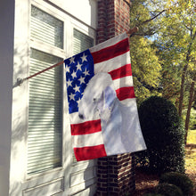 Load image into Gallery viewer, USA American Flag with Bedlington Terrier Flag Canvas House Size