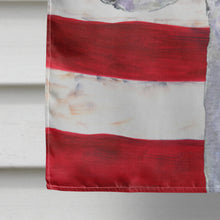 Load image into Gallery viewer, USA American Flag with Bedlington Terrier Flag Canvas House Size