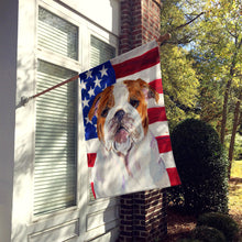 Load image into Gallery viewer, USA American Flag with Bulldog English Flag Canvas House Size