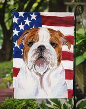 Load image into Gallery viewer, USA American Flag with Bulldog English Garden Flag – Decorative Outdoor Yard Flag